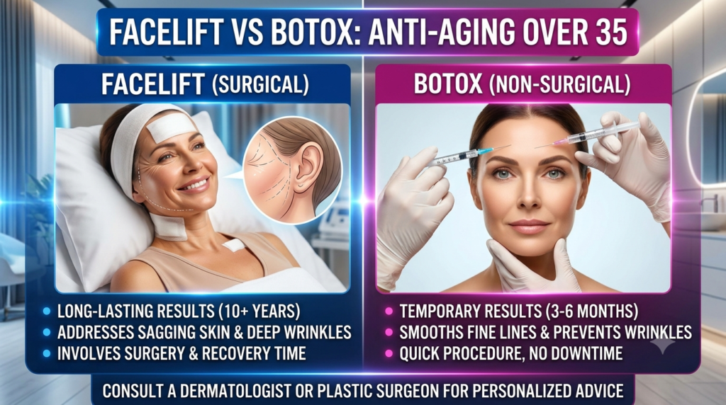 Facelift vs Botox: Which Anti-Aging Treatment Works Better After Age 35?