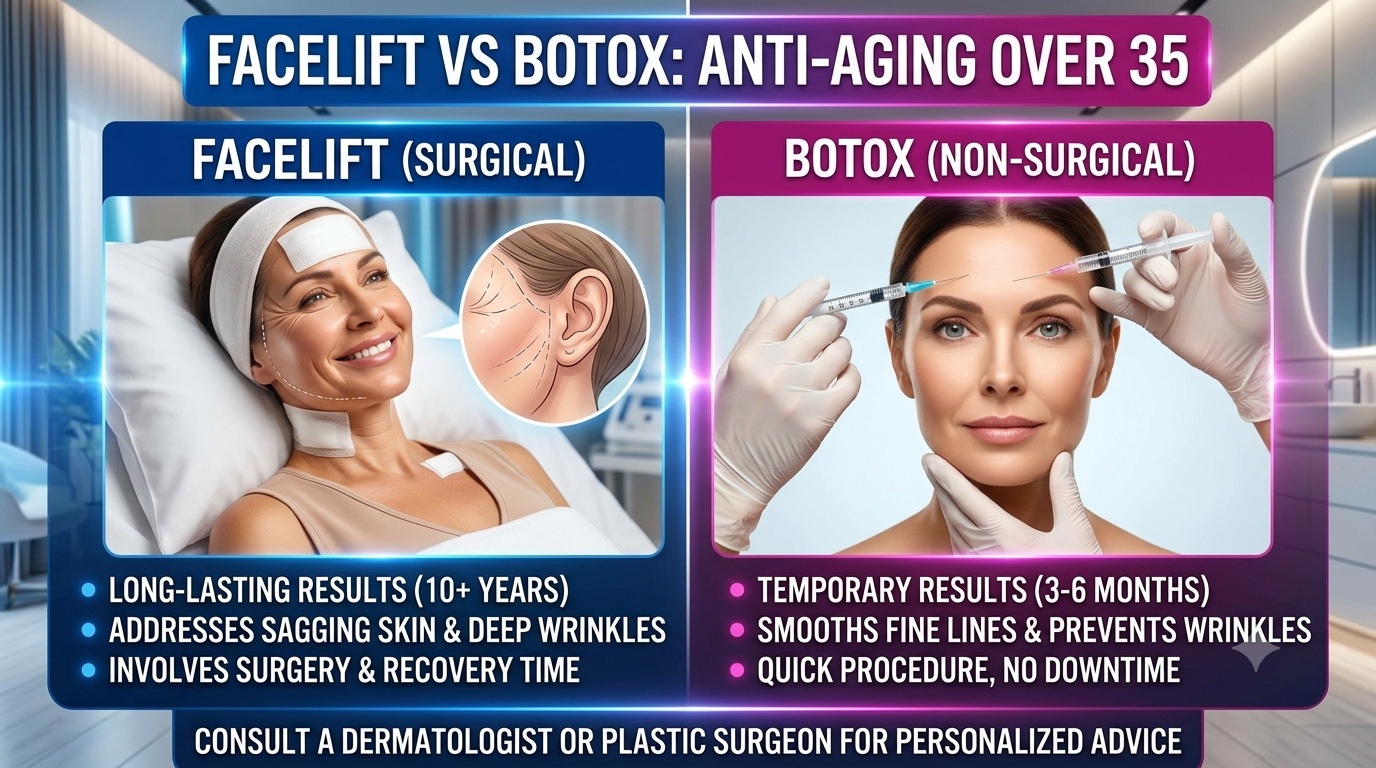 Facelift vs Botox